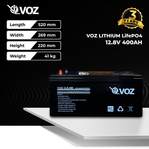 VOZ LiFePO4 12.8V 400 AH