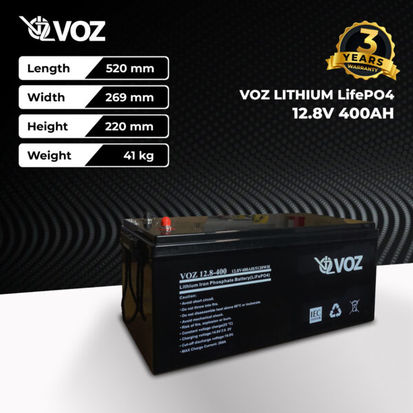 VOZ LiFePO4 12.8V 400 AH - Image 3