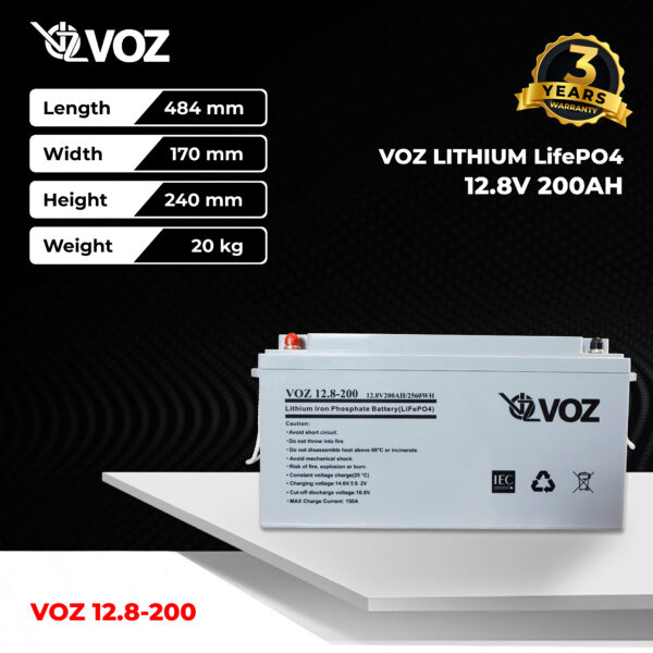 VOZ LiFePO4 12.8V 200 Ah