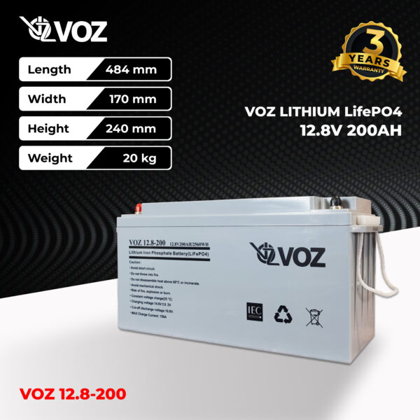 VOZ LiFePO4 12.8V 200 Ah - Image 2