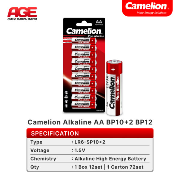 Camelion Alkaline AA BP10 + 2 BP12
