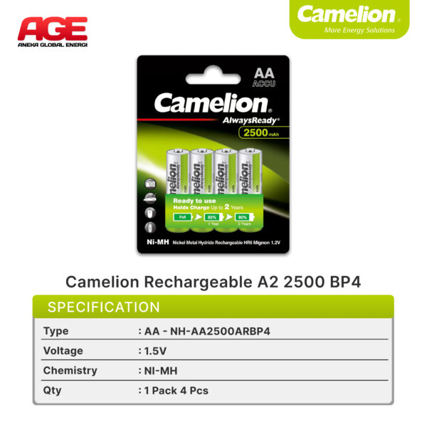 Camelion Rechargeable A2 2500 BP4