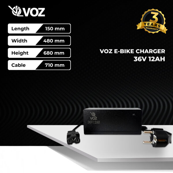 VOZ Charger E-BIKE 36V 12 Ah