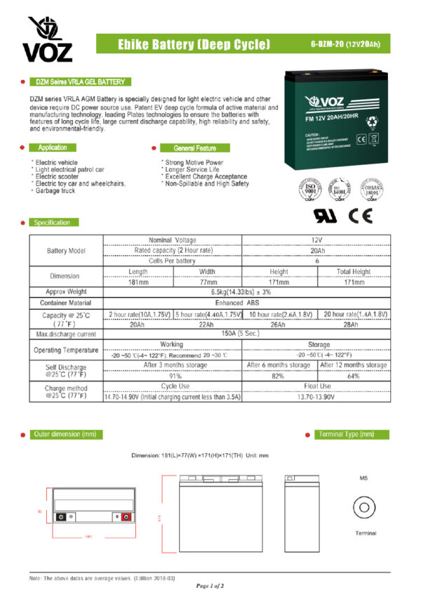 VOZ E-Bike 12V 20 Ah - Image 4