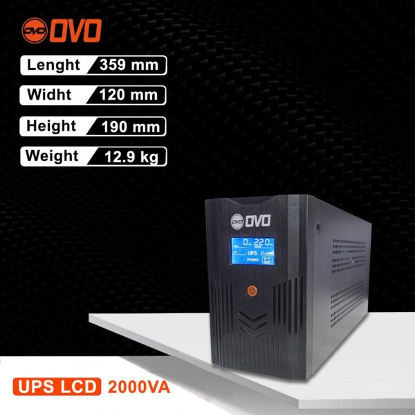 OVO UPS 2000VA - LCD Display - Image 2