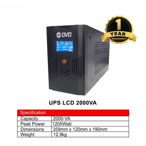 OVO UPS 2000VA - LCD Display