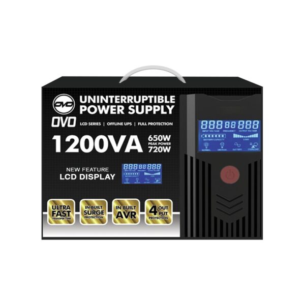 OVO UPS 1200VA - LCD Display - Image 2