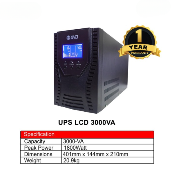 OVO UPS 3000VA - LCD Display