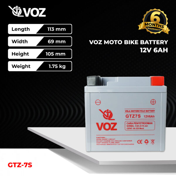 VOZ Aki Motor GTZ7S 12V 6Ah