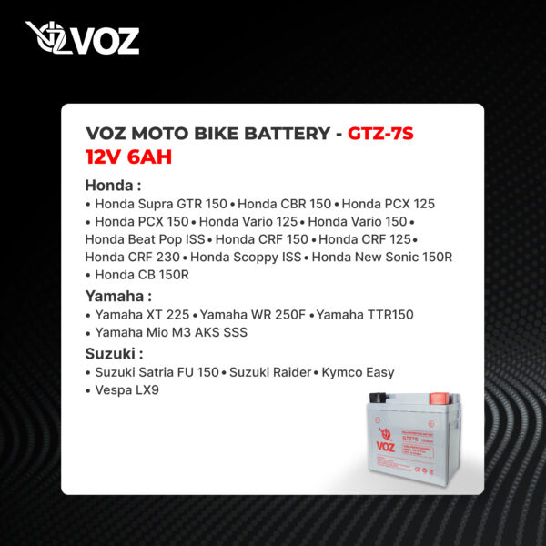 VOZ Aki Motor GTZ7S 12V 6Ah - Image 4