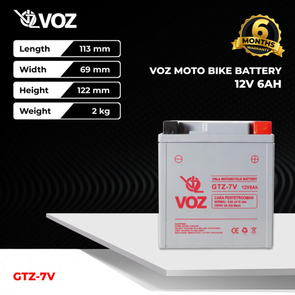 VOZ Aki Motor GTZ7V 12V 6Ah