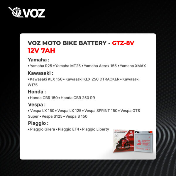VOZ Aki Motor GTZ8V 12V 7Ah - Image 4