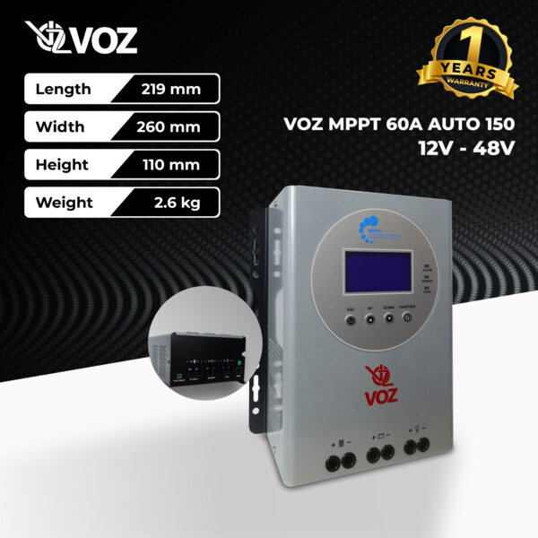 VOZ MPPT 60A Auto (12V-48V) 150 - Image 3