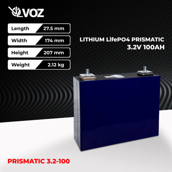 VOZ LiFePO4 Prismatic 3.2V 100 Ah - Image 3