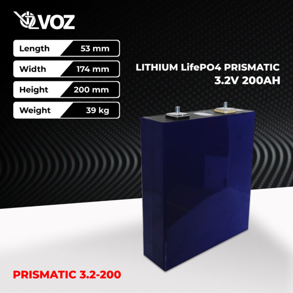 VOZ LiFePO4 Prismatic 3.2V 200 Ah - Image 4