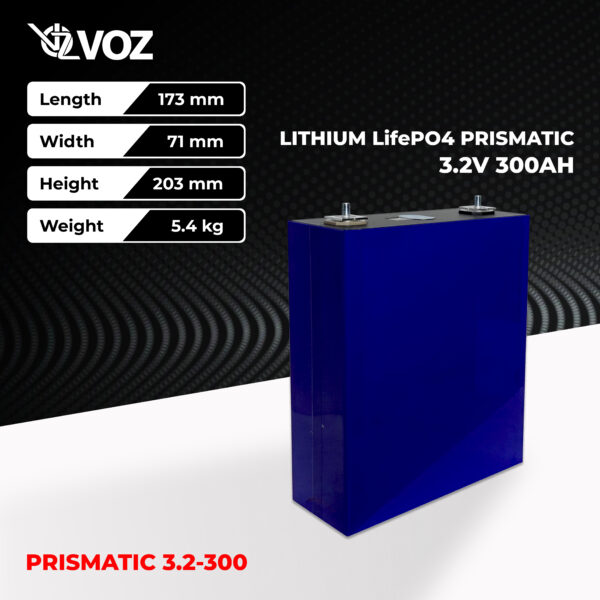 VOZ LiFePO4 Prismatic 3.2V 300 Ah - Image 2