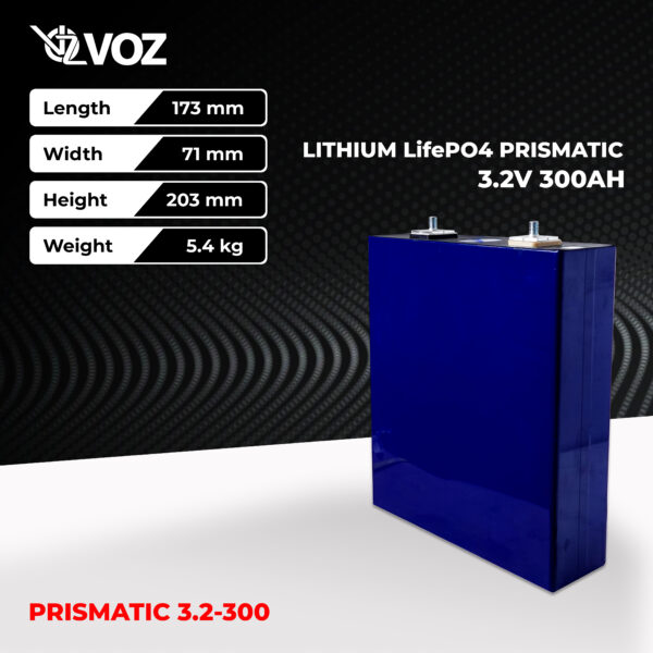 VOZ LiFePO4 Prismatic 3.2V 300 Ah - Image 3