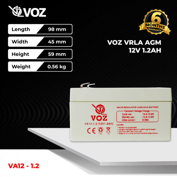 VOZ VRLA 12V 1.2 Ah