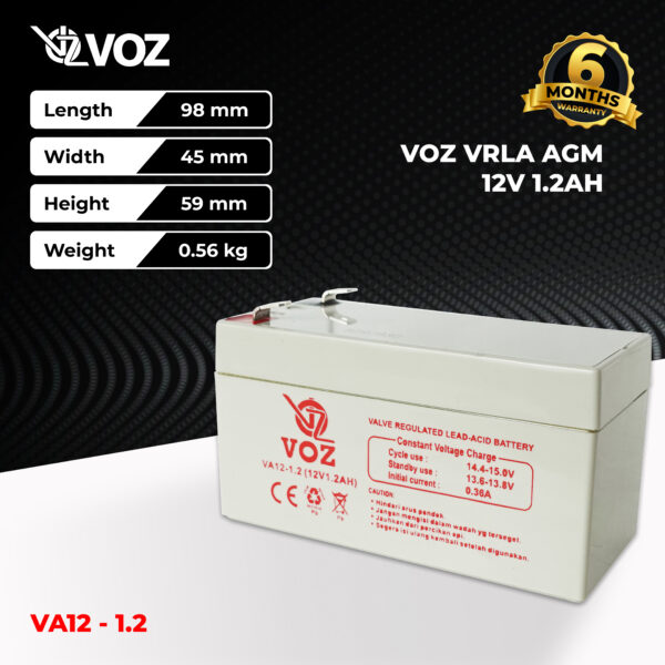 VOZ VRLA 12V 1.2 Ah - Image 2