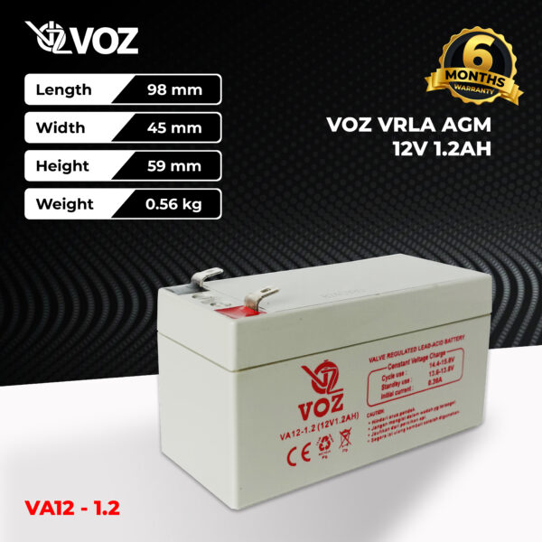 VOZ VRLA 12V 1.2 Ah - Image 3
