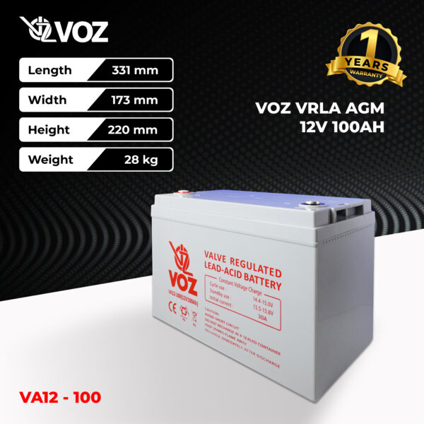 VOZ VRLA 12V 100 Ah Short - Image 2