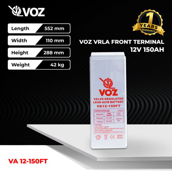 VOZ VRLA 12V 150 Ah - Front Terminal - Image 5