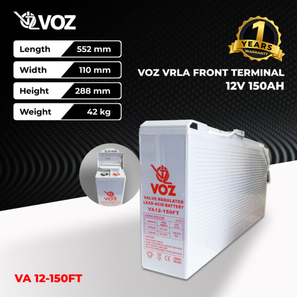 VOZ VRLA 12V 150 Ah - Front Terminal - Image 2