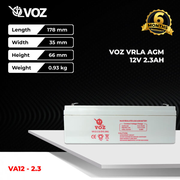 VOZ VRLA 12V 2.3 Ah