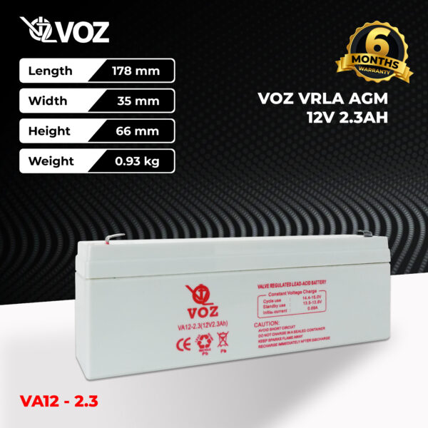 VOZ VRLA 12V 2.3 Ah - Image 3