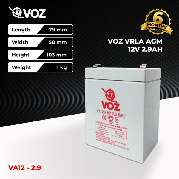 VOZ VRLA 12V 2.9 Ah - Image 2