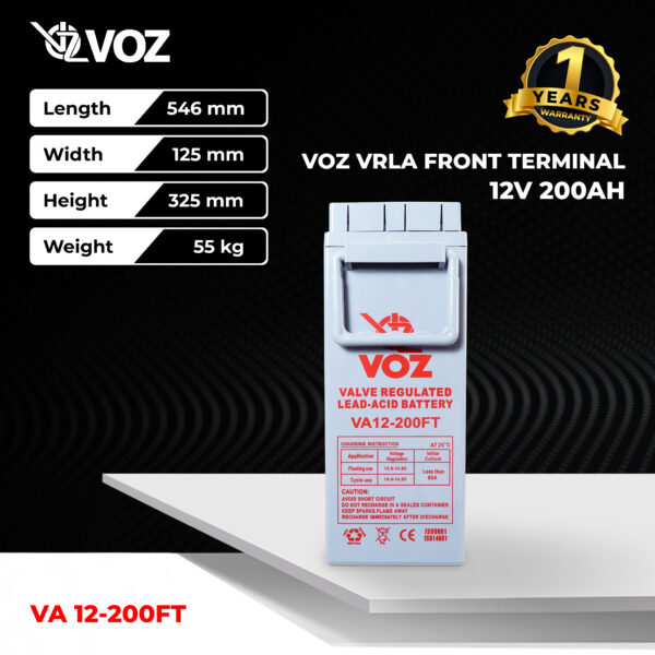VOZ 12V 200 Ah - Front Terminal