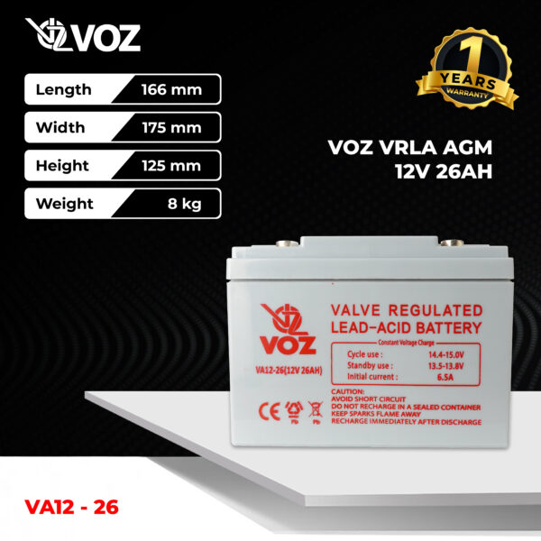 VOZ VRLA AGM 12V 26Ah