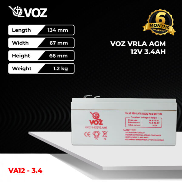 VOZ VRLA 12V 3.4 Ah