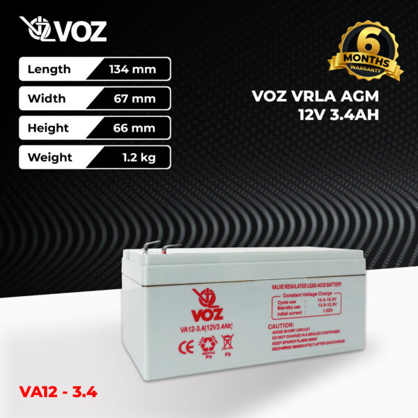 VOZ VRLA 12V 3.4 Ah - Image 3