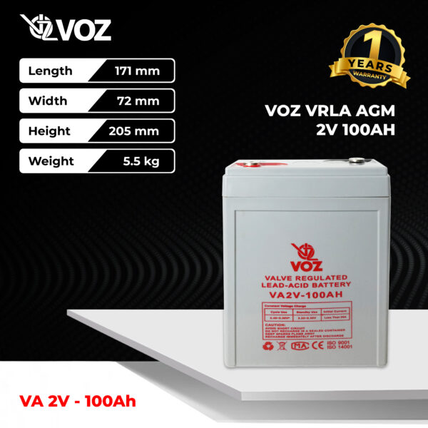VOZ VRLA 2V 100 Ah