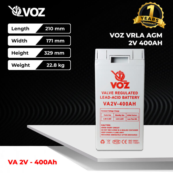VOZ VRLA 2V 400 Ah