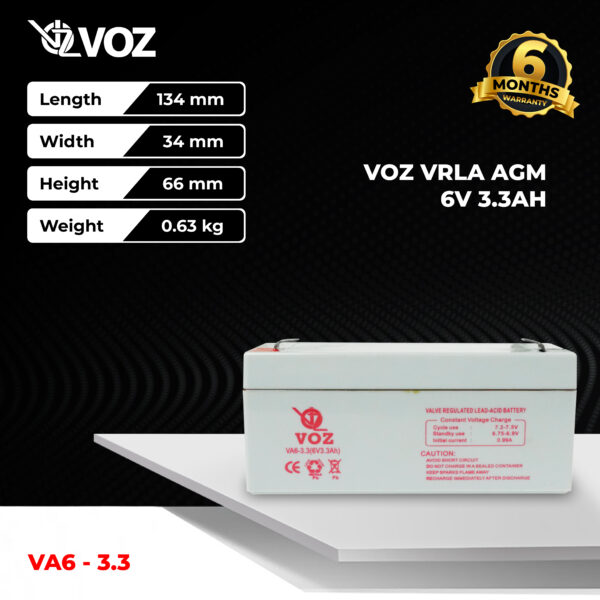 VOZ VRLA 6V 3.3 Ah