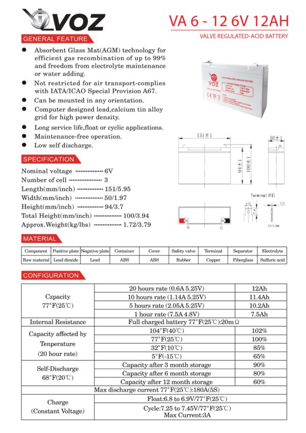 VOZ VRLA 6V 12 Ah - Image 4