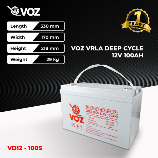 VOZ Deep Cycle 12V 100 Ah - Image 2