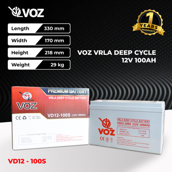 VOZ Deep Cycle 12V 100 Ah - Image 3