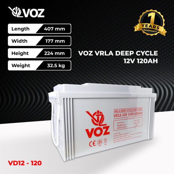 VOZ Deep Cycle 12V 120 Ah - Image 3