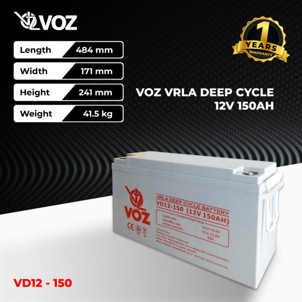 VOZ Deep Cycle 12V 150 Ah - Image 2