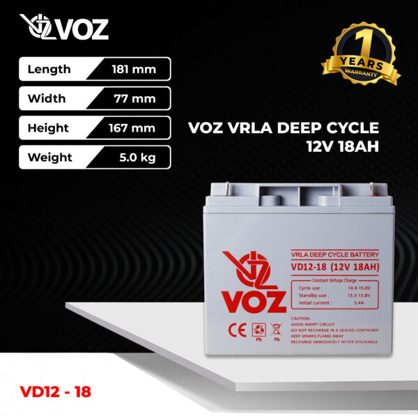 VOZ Deep Cycle 12V 18 Ah