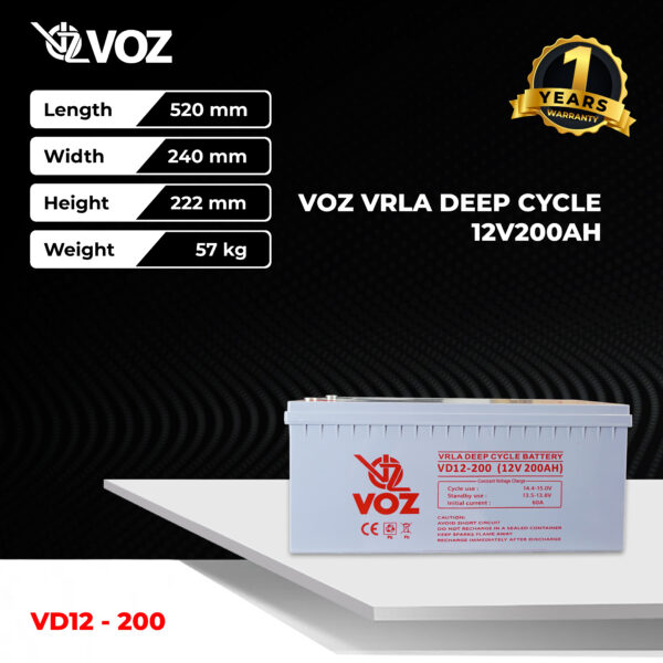 VOZ Deep Cycle 12V 200 Ah