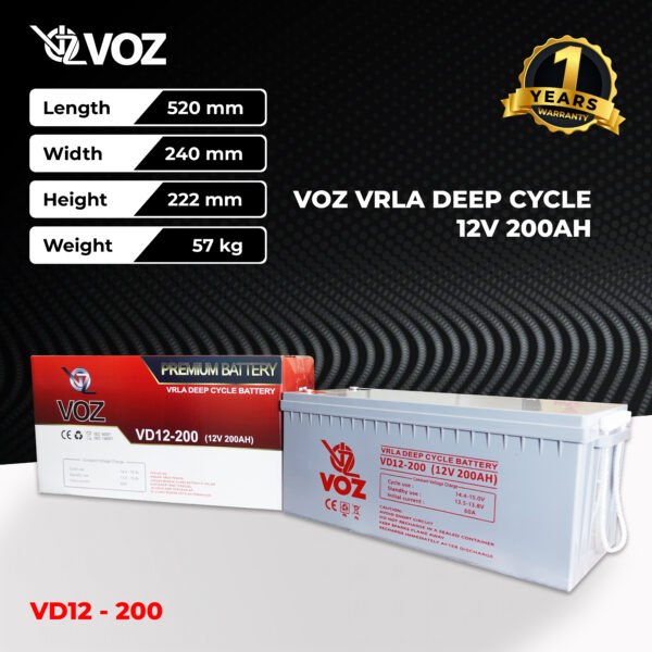 VOZ Deep Cycle 12V 200 Ah - Image 3