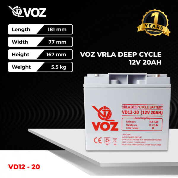 VOZ Deep Cycle 12V 20 Ah