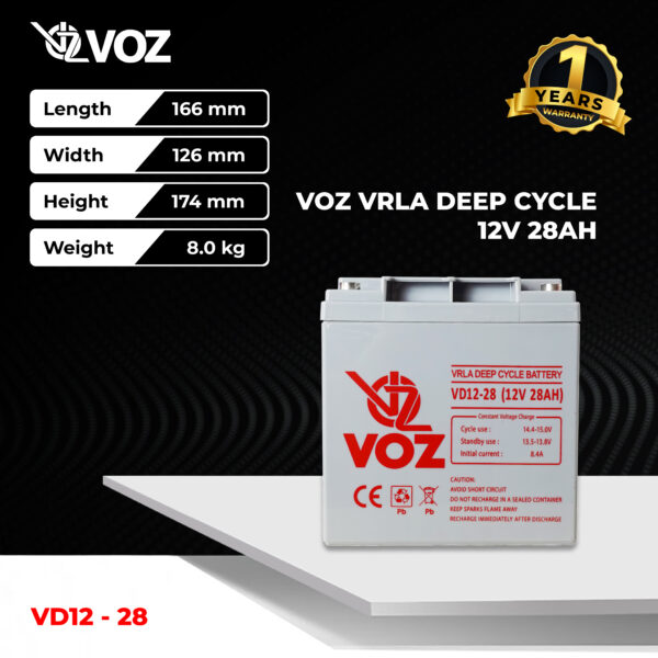 VOZ Deep Cycle 12V 28 Ah