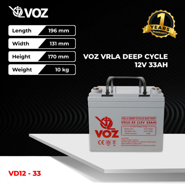 VOZ Deep Cycle 12V 33 Ah