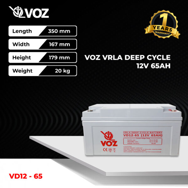 VOZ Deep Cycle 12V 65 Ah