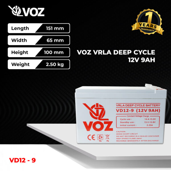 VOZ Deep Cycle 12V 9 Ah
